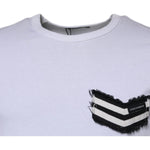 Dolce & Gabbana Dolce & Gabbana White Stripes Crew Neck Short Sleeves T-shirt TSH87496-48 1728,67345645728,Clothing,Dolce & Gabbana,IT48 | M,Material: 100% Cotton,Men,Men - Clothing,New with tags,T-Shirts - Men - Clothing,White
