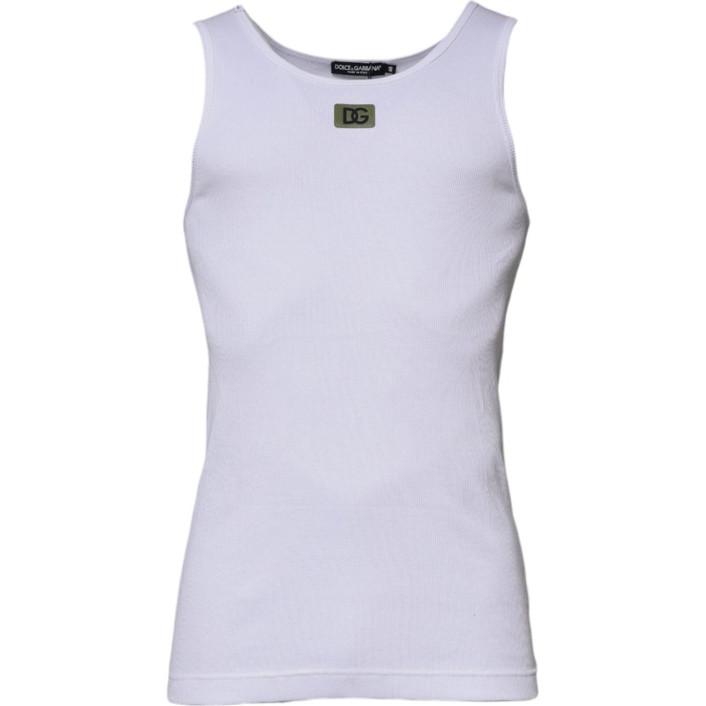 Dolce & Gabbana Dolce & Gabbana White Cotton Round Neck Sleeveless T-shirt TSH87519-48 1728,67345645728,Clothing,Dolce & Gabbana,IT48 | M,Material: 100% Cotton,Men,Men - Clothing,New with tags,T-Shirts - Men - Clothing,White