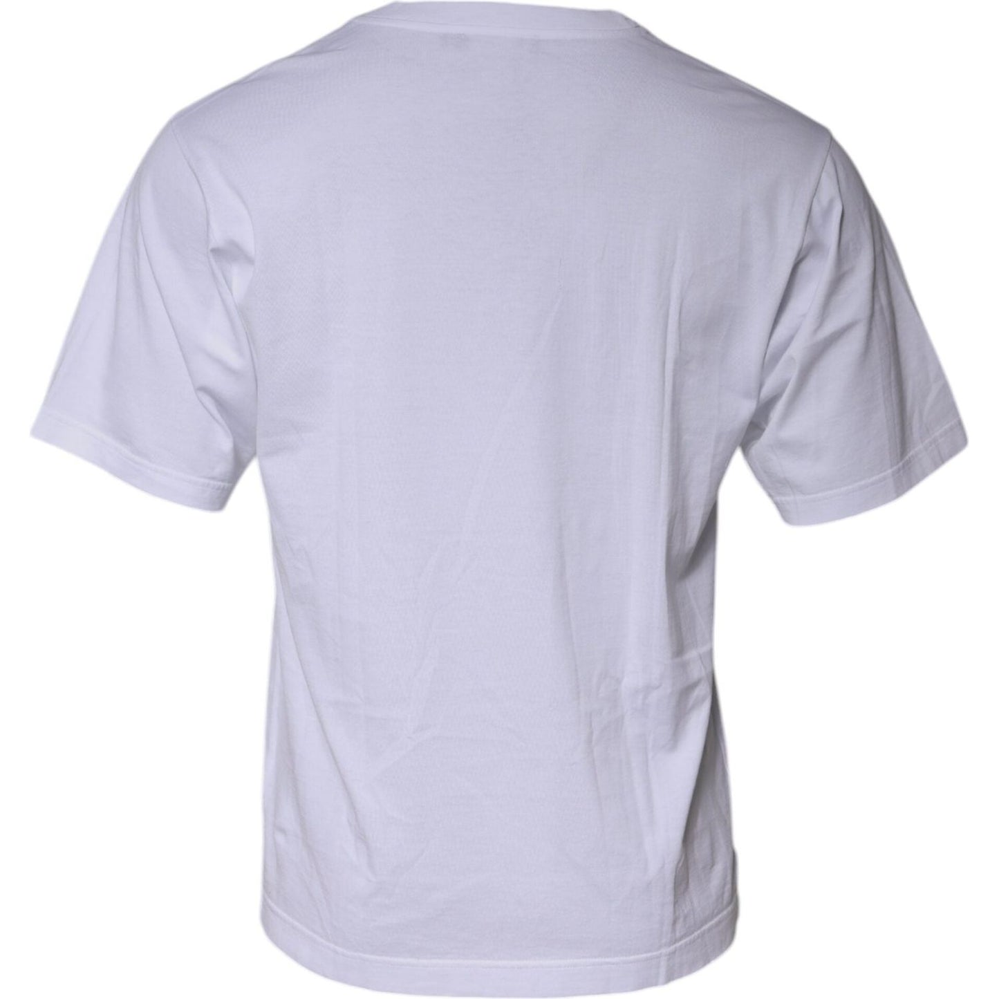 Dolce & Gabbana Dolce & Gabbana White Graphic Print Cotton Crew Neck T-shirt TSH87559-44 1728,67345645728,Clothing,Dolce & Gabbana,IT44 | XS,Material: 100% Cotton,Men,Men - Clothing,Preowned / Defect,T-Shirts - Men - Clothing,White