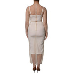 Dolce & Gabbana Dolce & Gabbana White Sheer Tulle Bustier Bodycon Midi Dress DR281231-40 1728,67345645728,Clothing,Dolce & Gabbana,Dresses - Women - Clothing,IT40|S,Material: 90% Nylon 10% Polyester,New with tags,White,Women,Women - Clothing