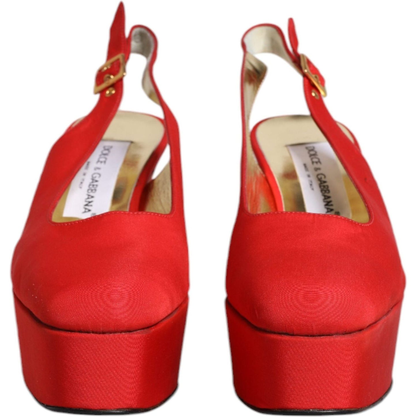 Dolce & Gabbana Dolce & Gabbana Red Platform Slingback Heels Sandals Shoes LA12219-39.5 1728,67345645728,Dolce & Gabbana,EU39.5/US9,Material: Leather,Preowned / Defect,Red,Sandals - Women - Shoes,Shoes,Women,Women - Shoes