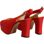 Dolce & Gabbana Dolce & Gabbana Red Platform Slingback Heels Sandals Shoes LA12219-39.5 1728,67345645728,Dolce & Gabbana,EU39.5/US9,Material: Leather,Preowned / Defect,Red,Sandals - Women - Shoes,Shoes,Women,Women - Shoes