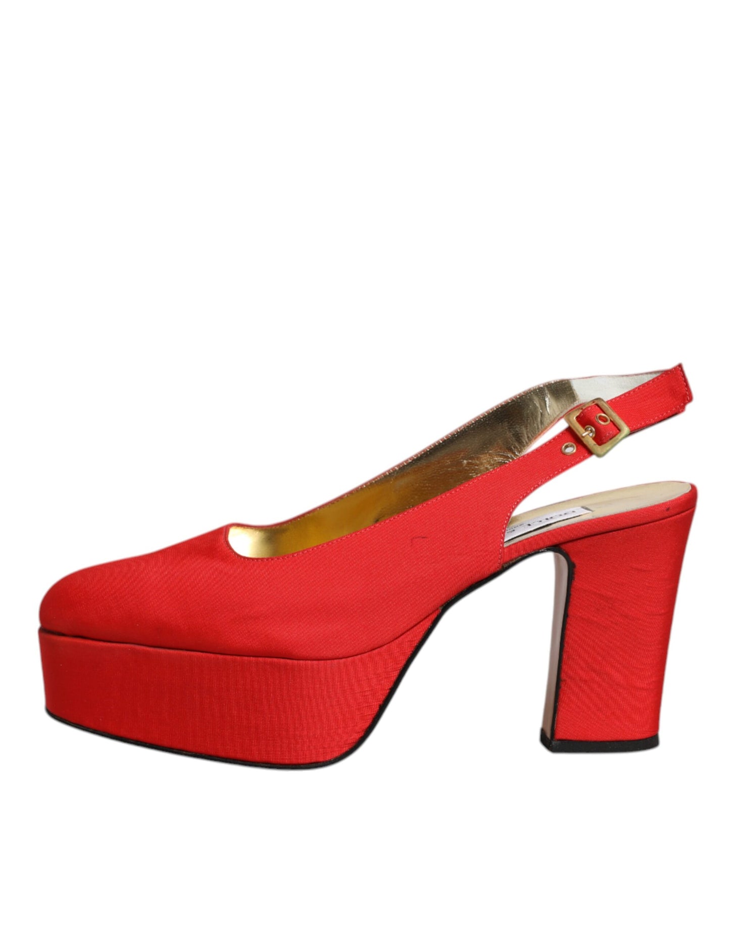Dolce & Gabbana Dolce & Gabbana Red Platform Slingback Heels Sandals Shoes LA12219-39.5 1728,67345645728,Dolce & Gabbana,EU39.5/US9,Material: Leather,Preowned / Defect,Red,Sandals - Women - Shoes,Shoes,Women,Women - Shoes