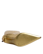 Dolce & Gabbana Dolce & Gabbana Gold Leather Stiletto Heels High Boots Shoes LA12252-37 1728,67345645728,Boots - Women - Shoes,Dolce & Gabbana,EU37/US7,EU39/US8.5,Gold,Material: Leather,New with tags,Shoes,Women,Women - Shoes
