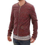 Dolce & Gabbana Exclusive Boxer Print Bordeaux Leather Jacket Coats & Jackets Dolce & Gabbana Dark Olive Green