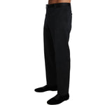 Dolce & Gabbana Floral Brocade Formal Trousers Jeans & Pants Dolce & Gabbana Black