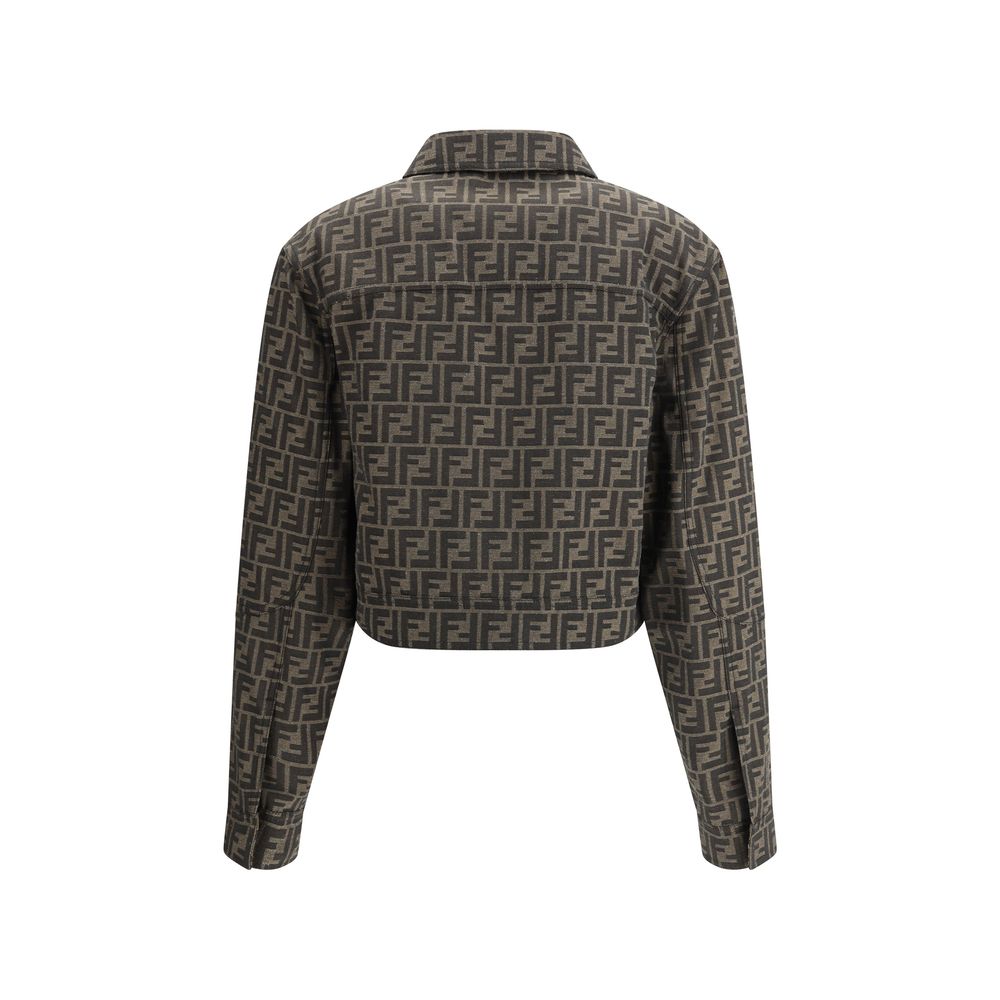 Fendi FF logo cropped Jacket Fendi Dark Slate Gray
