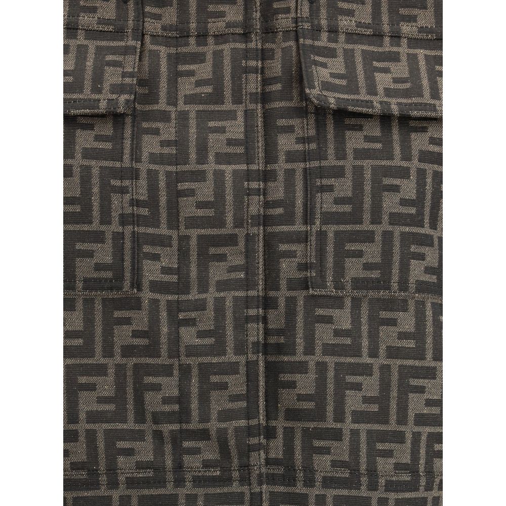 Fendi FF logo cropped Jacket Fendi Dark Slate Gray