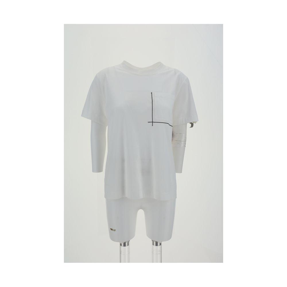 Brunello Cucinelli T-Shirt with embellishments Brunello Cucinelli Light Gray