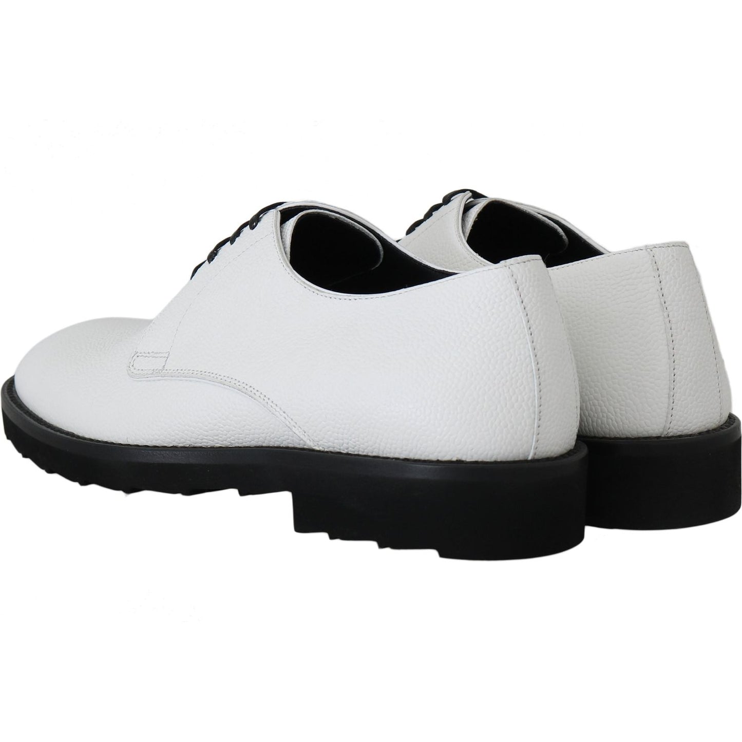 Dolce & Gabbana Elegant White Formal Leather Shoes Dolce & Gabbana Black