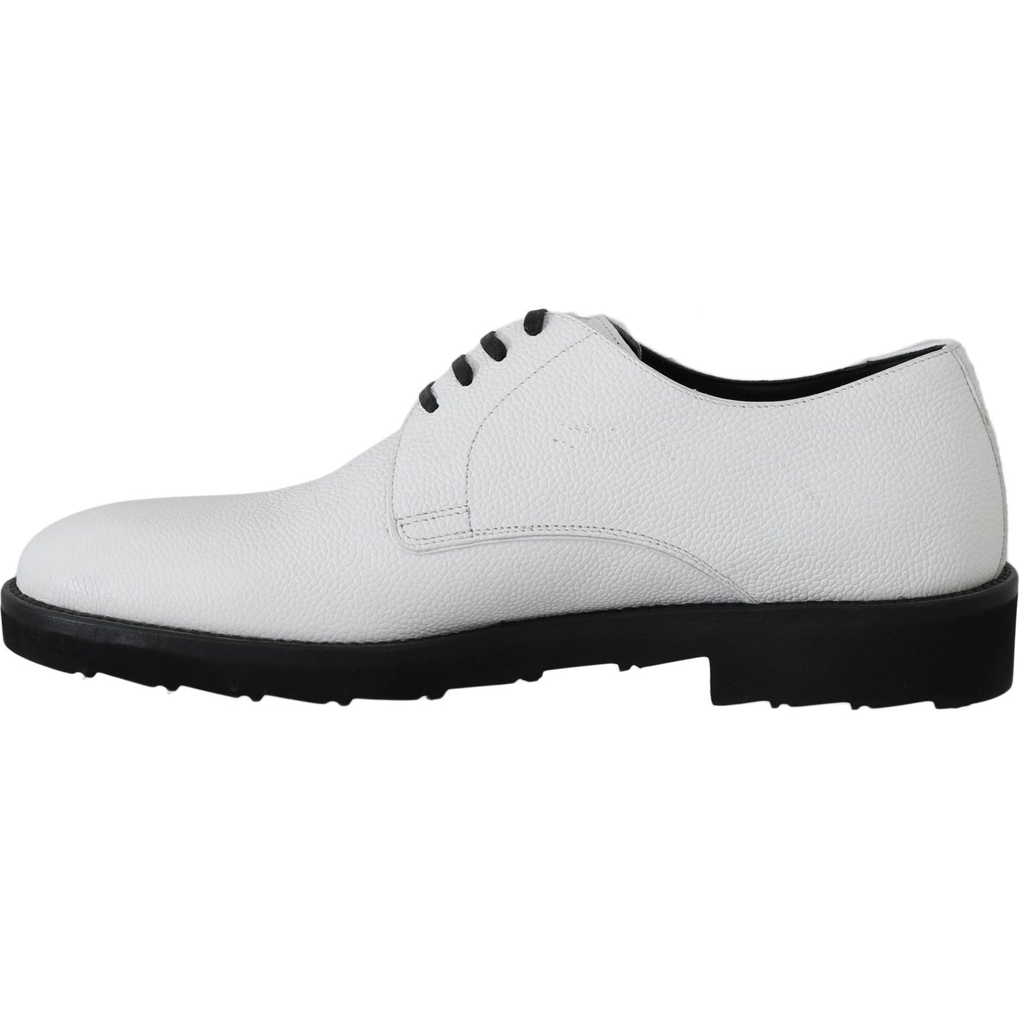 Dolce & Gabbana Elegant White Formal Leather Shoes Dolce & Gabbana Black