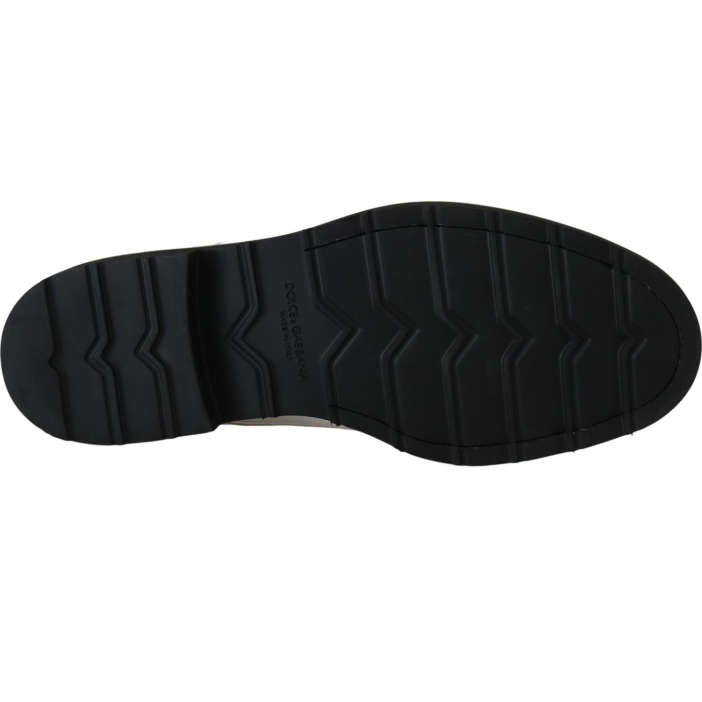Dolce & Gabbana Elegant White Formal Leather Shoes Dolce & Gabbana Black