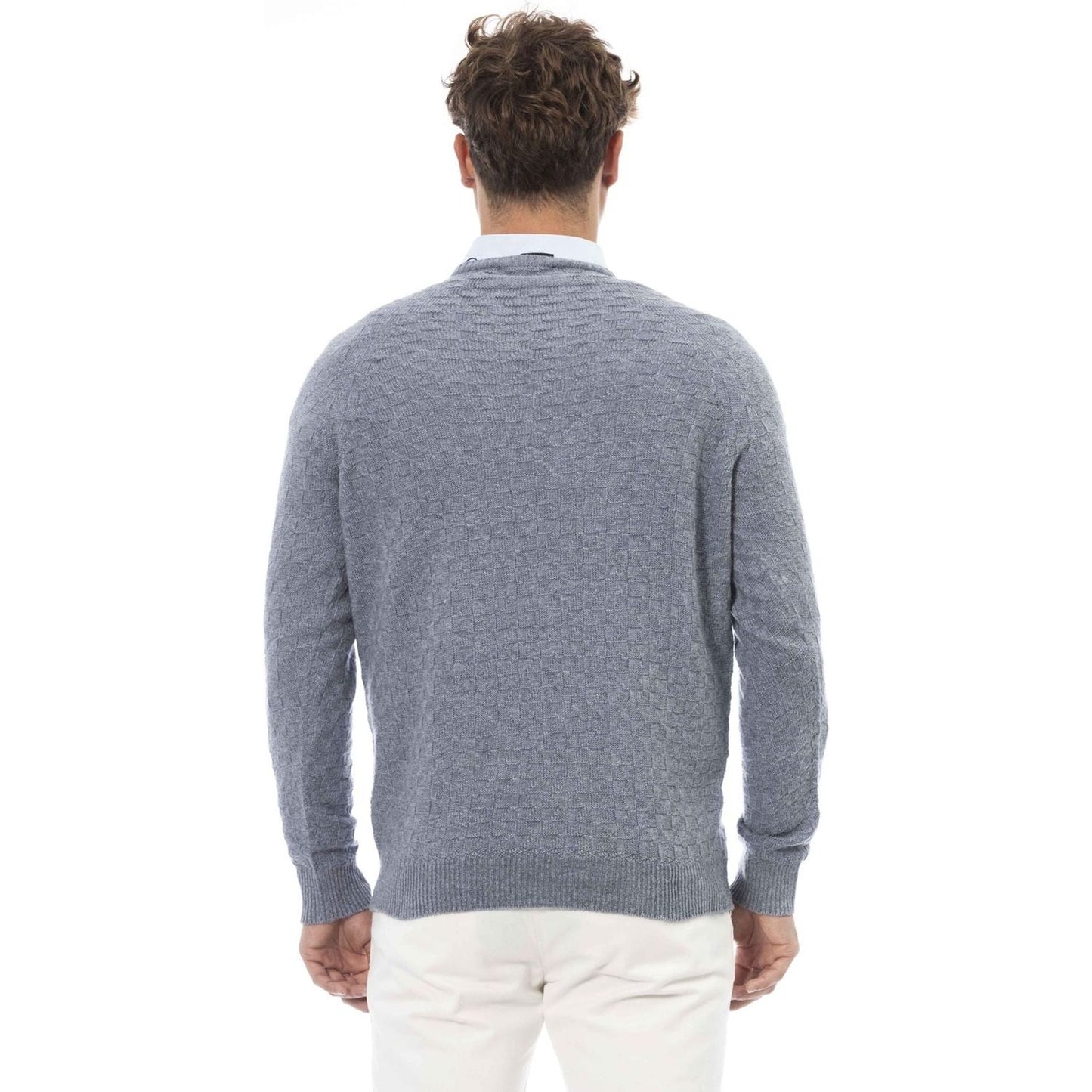 Alpha Studio Sweaters Sweaters Alpha Studio Light Slate Gray