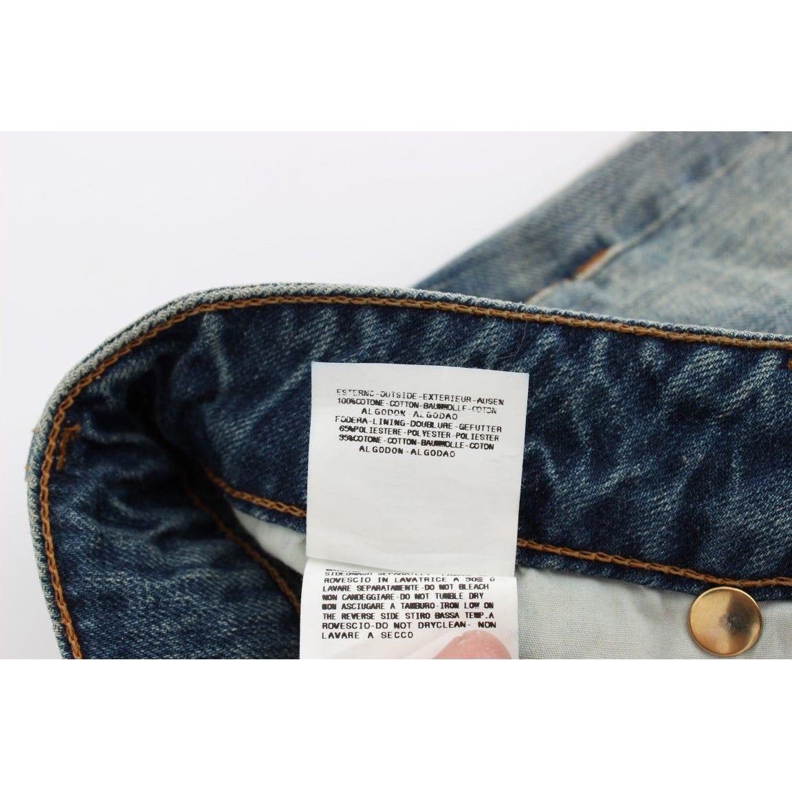Cavalli Sleek Flair Leg Low Waist Denim Jeans & Pants Cavalli Dark Slate Gray