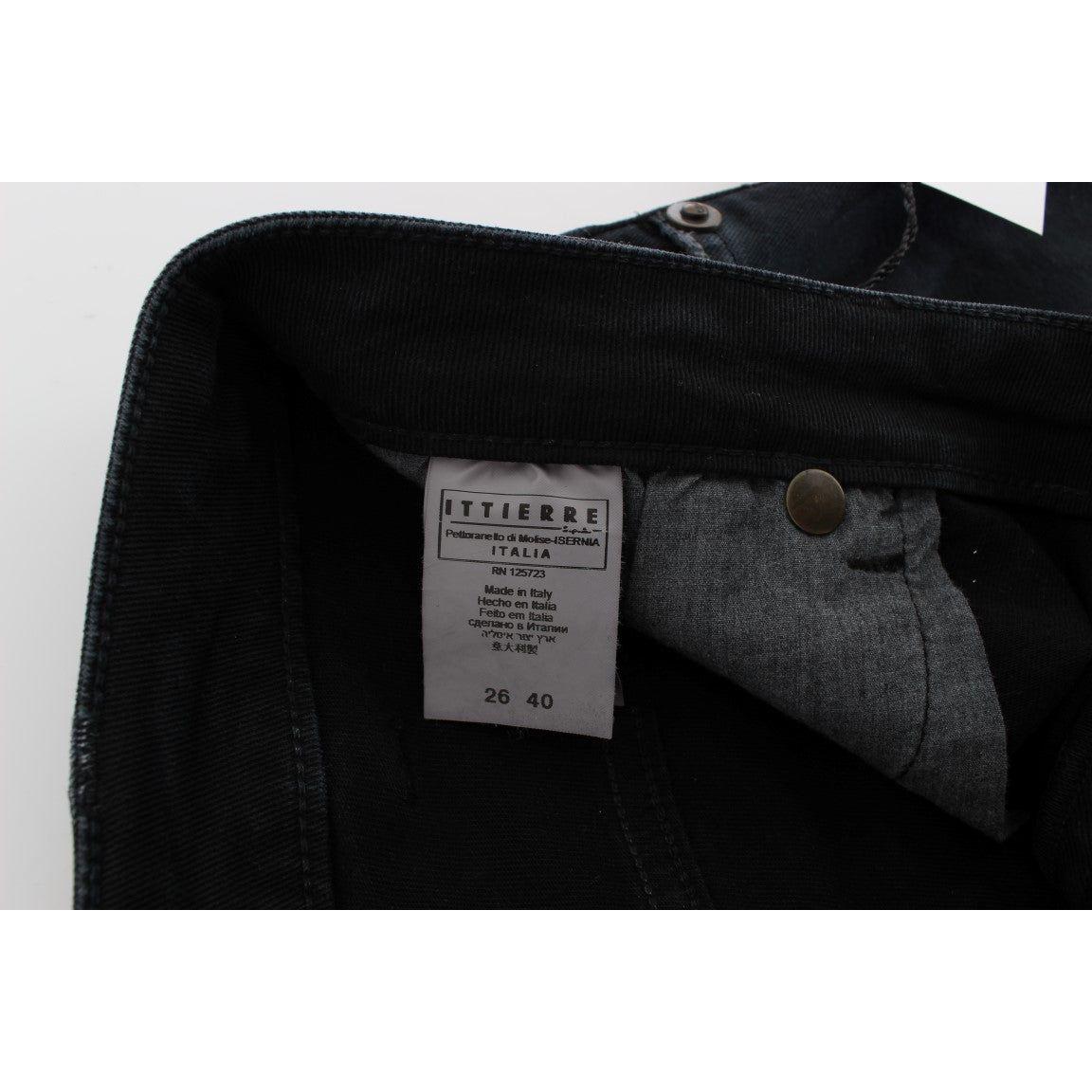 Cavalli Elevated Casual Chic Blue Denim Cavalli Black
