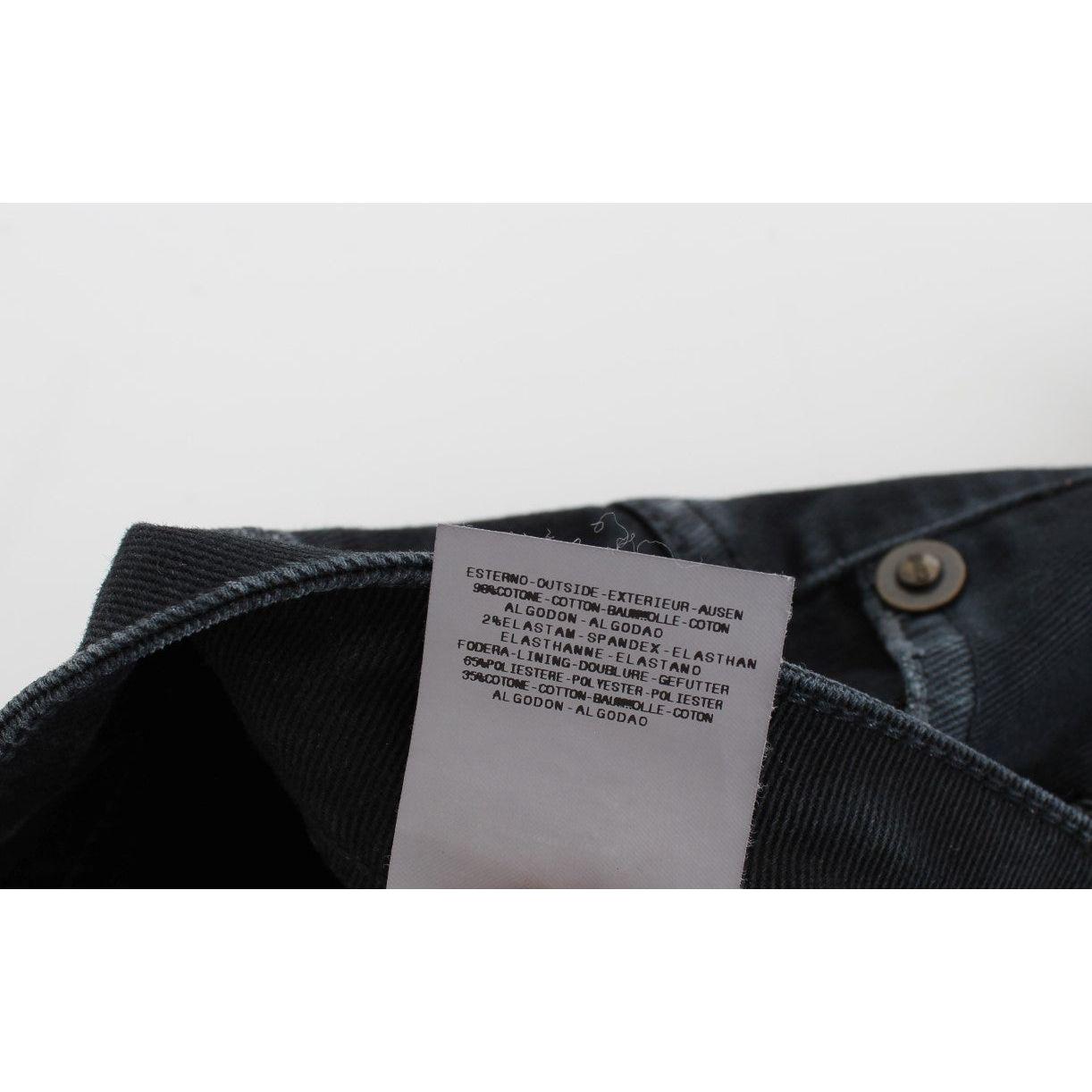 Cavalli Elevated Casual Chic Blue Denim Cavalli Black