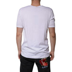 Dolce & Gabbana White Cotton Round Neck Short Sleeves T-shirt