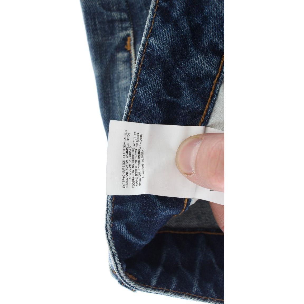 Cavalli Elegant Flare Fit Blue Denim Jeans Cavalli Light Gray