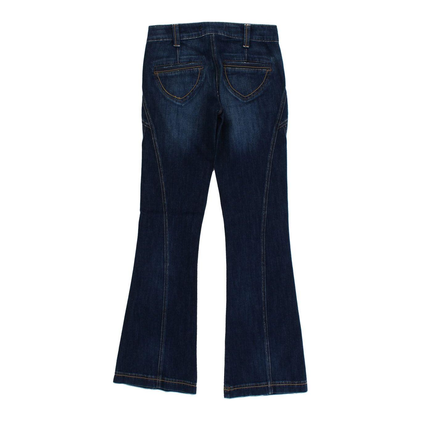 Cavalli Elegant Flare Leg Low Waist Denim Cavalli Black