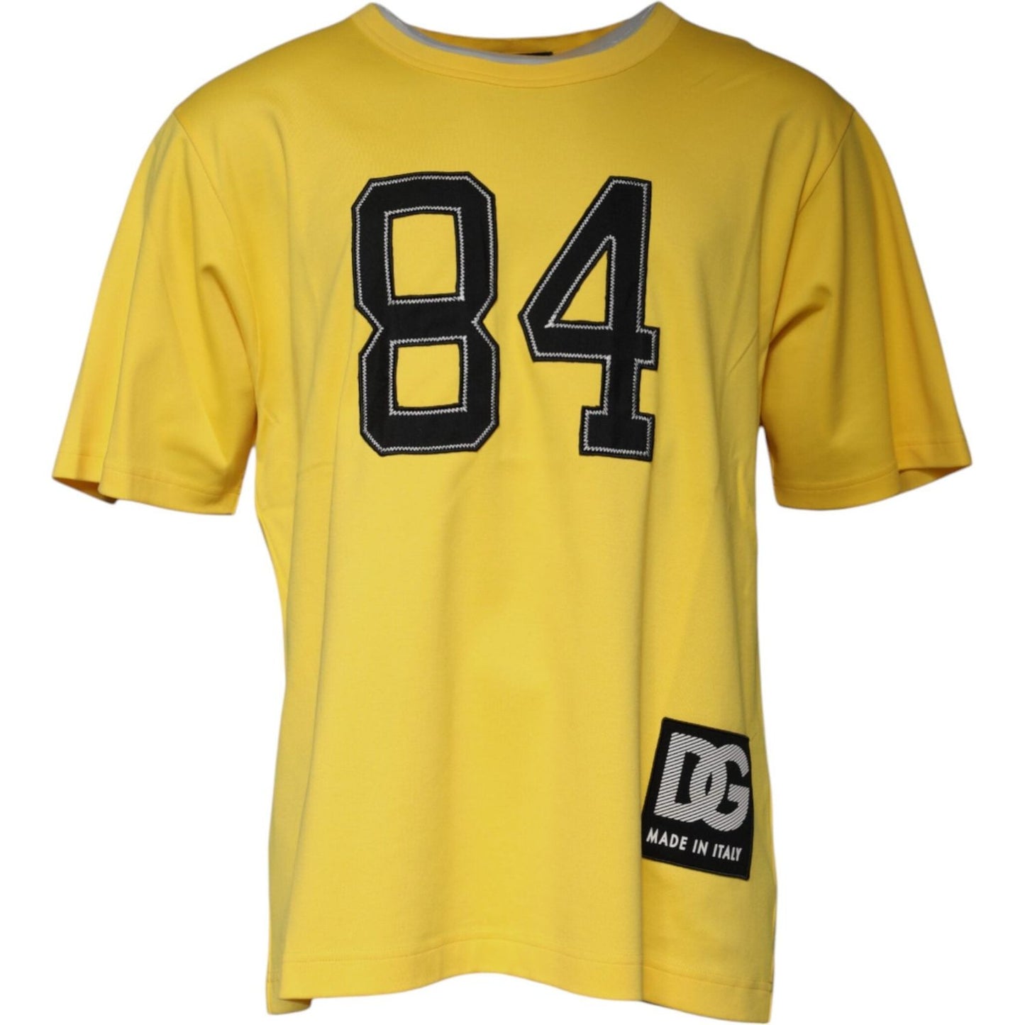 Dolce & Gabbana Yellow Crew Neck Short Sleeves T-shirt
