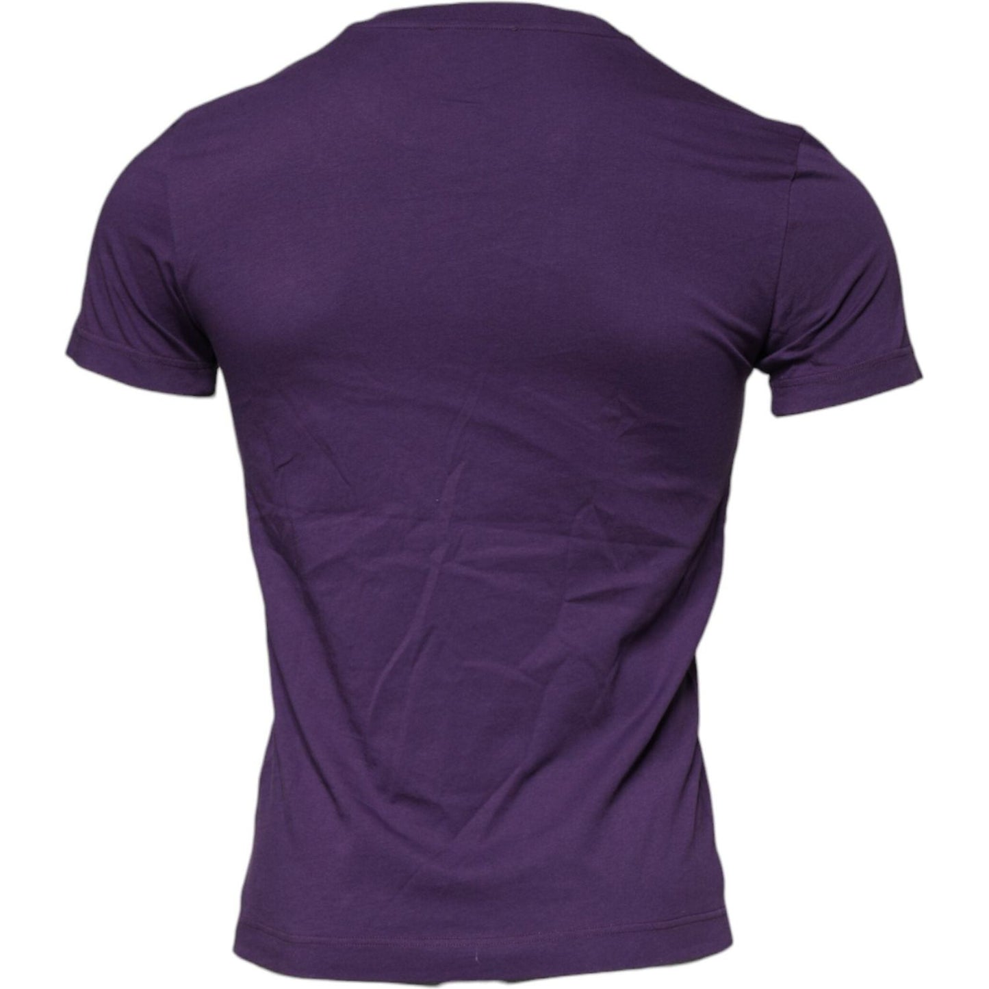 Dolce & Gabbana Violet Cotton Crew Neck Short Sleeve T-shirt