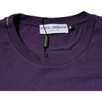 Dolce & Gabbana Violet Cotton Crew Neck Short Sleeve T-shirt