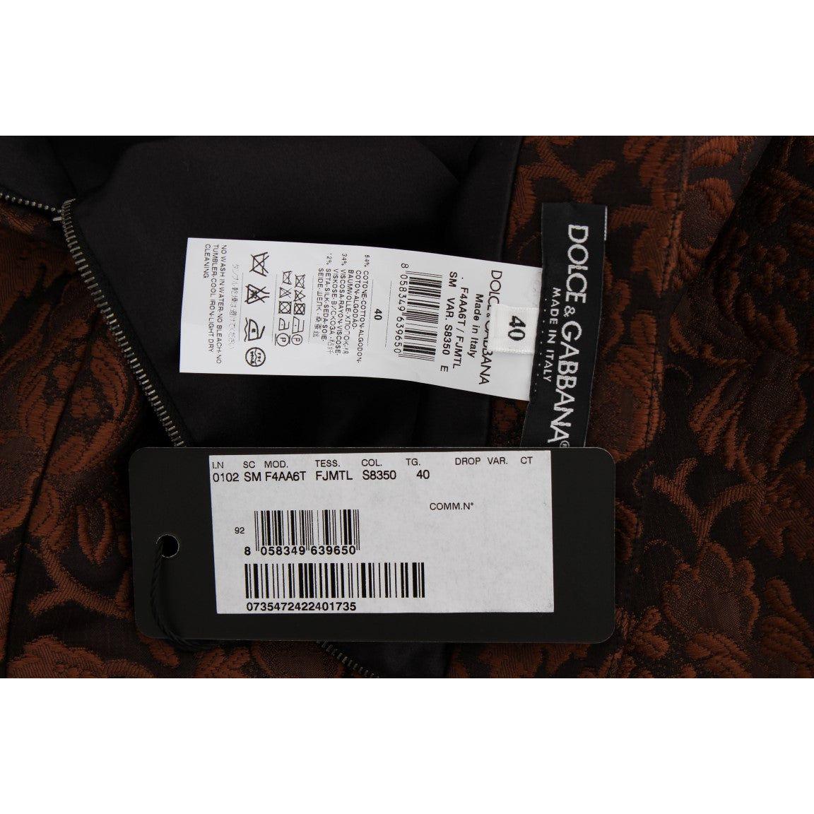 Dolce & Gabbana Elegant Brocade Bubble Skirt Dolce & Gabbana Light Gray