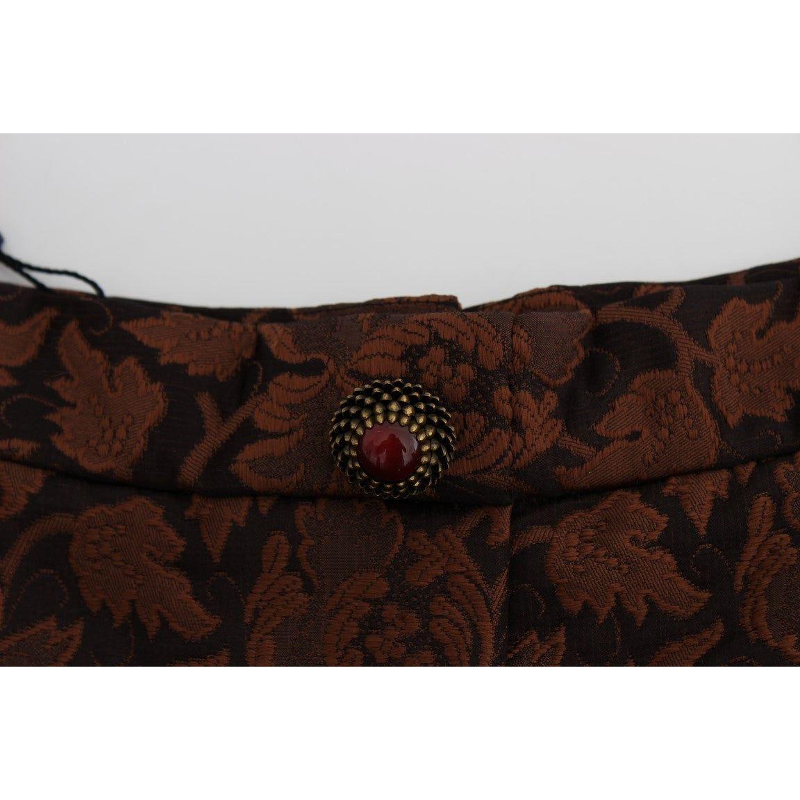 Dolce & Gabbana Elegant Brocade Bubble Skirt Dolce & Gabbana Light Gray