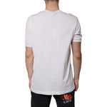 Dolce & Gabbana White Logo V-neck Short Sleeve T-shirt