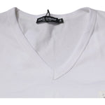 Dolce & Gabbana White Logo V-neck Short Sleeve T-shirt