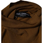 Dolce & Gabbana Brown Cashmere Turtleneck Pullover Sweater