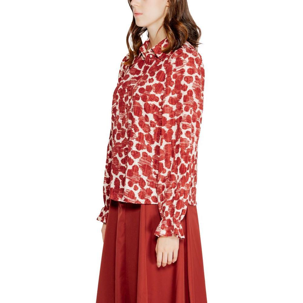 Vero Moda Red Polyester Shirt