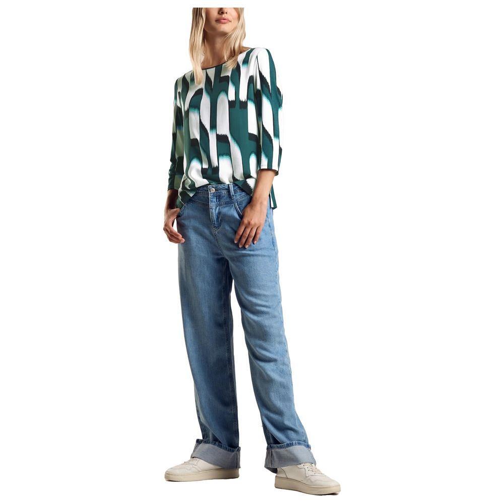 Street One Green Viscose Blouse ST-15165500150-IT36|XXS
