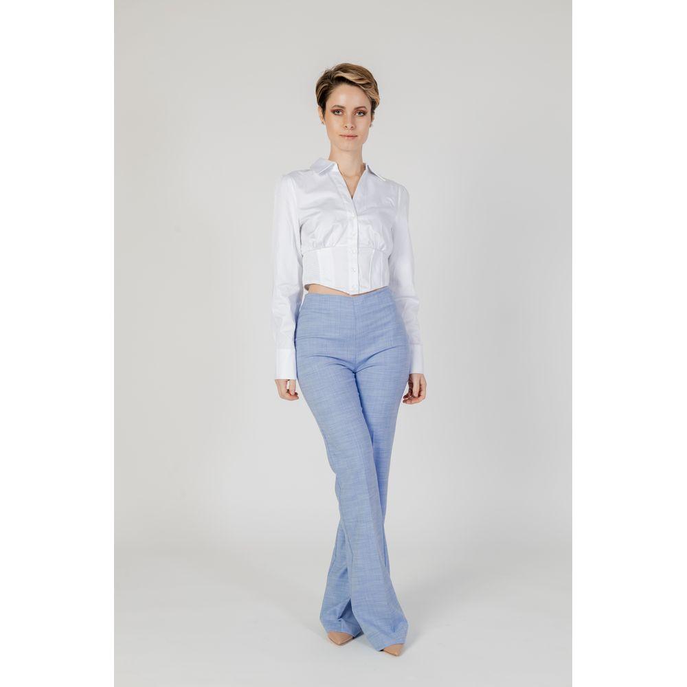 Guess White Cotton Shirt Guess Light Gray