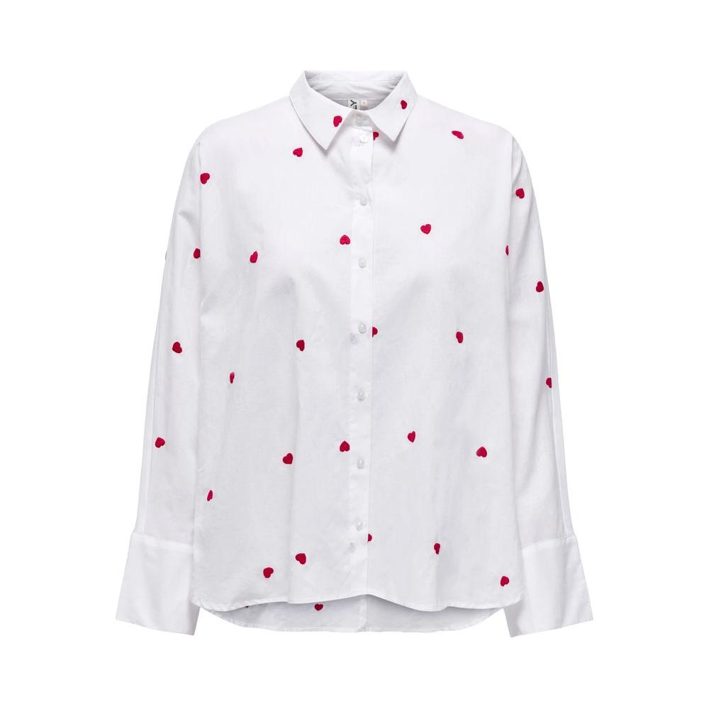 Only White Cotton Shirt Only Lavender