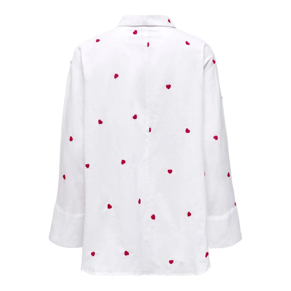 Only White Cotton Shirt Only Lavender