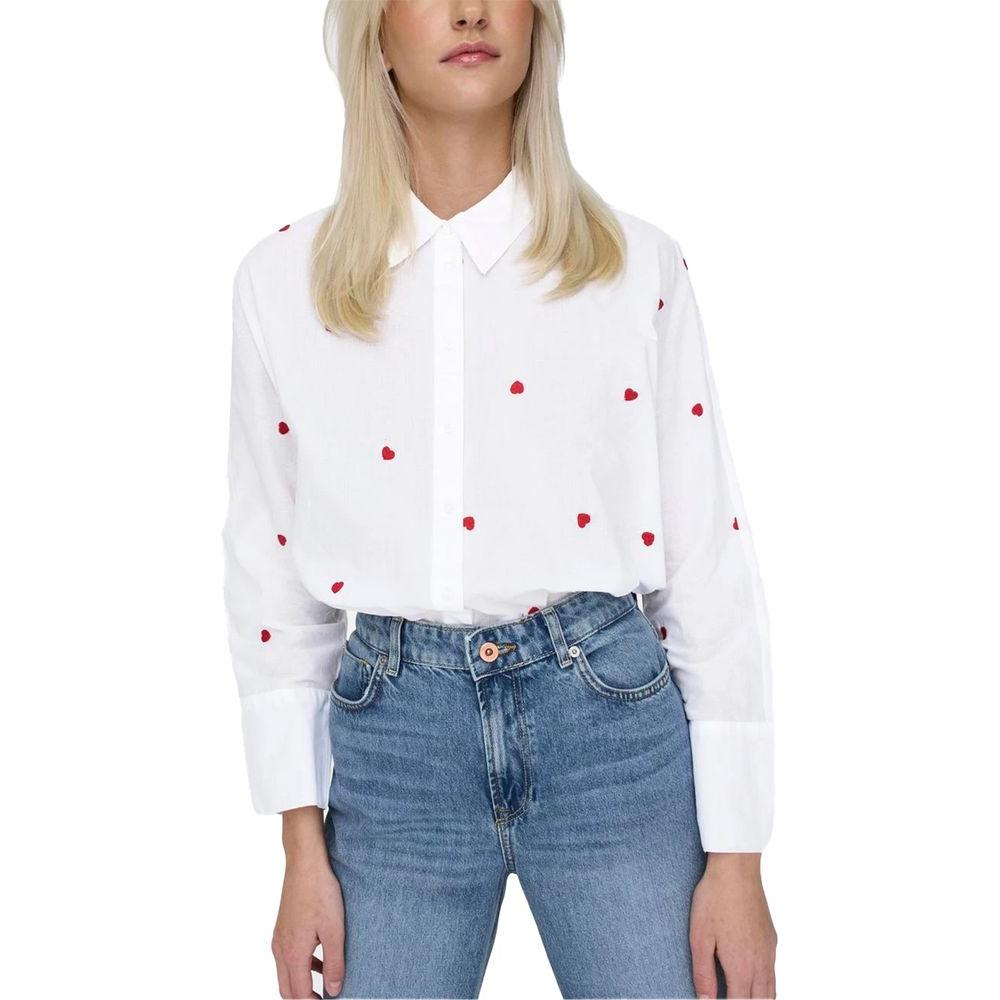 Only White Cotton Shirt Only Dim Gray