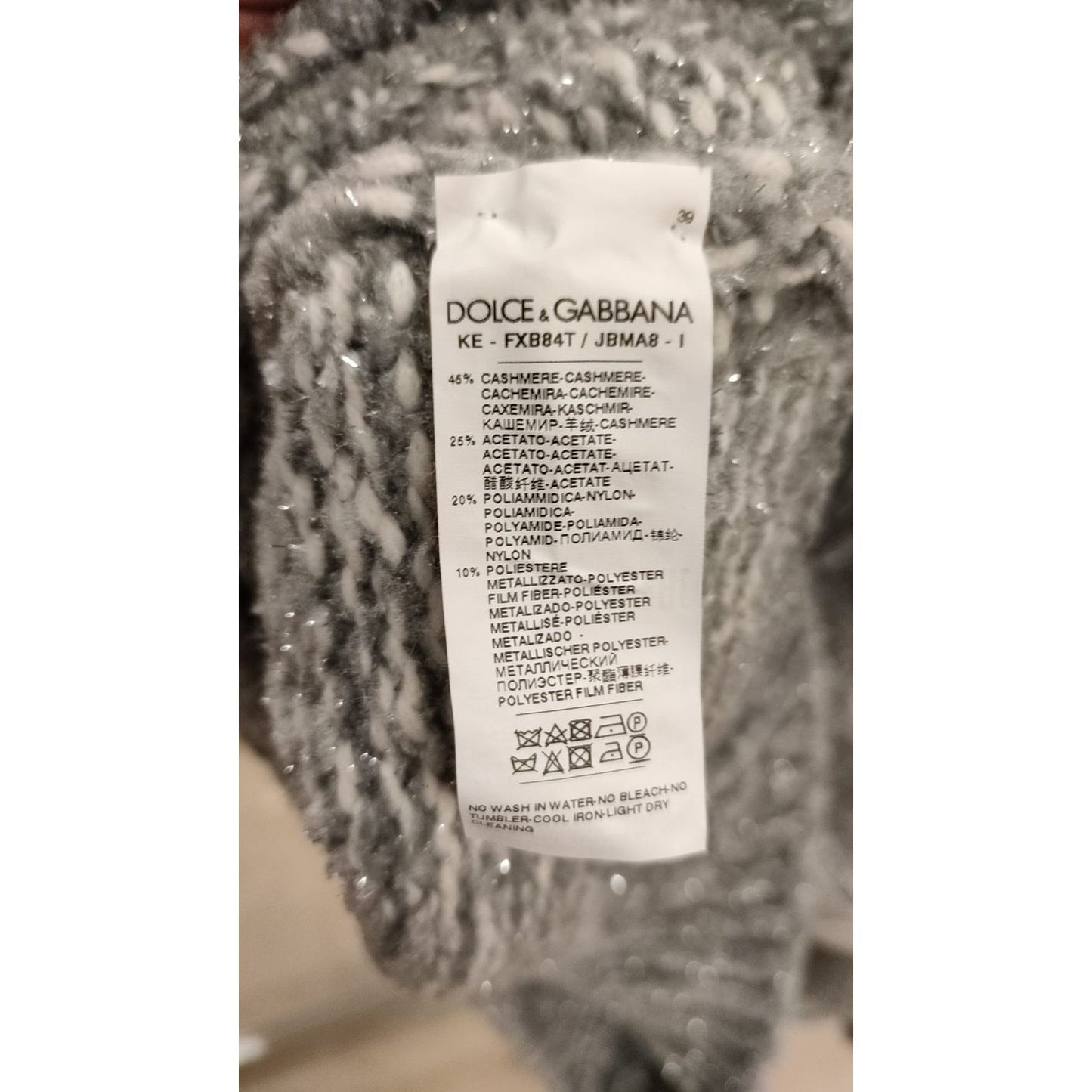 Dolce & Gabbana Elegant Gray Cashmere Blend Turtleneck Pullover Dolce & Gabbana Slate Gray