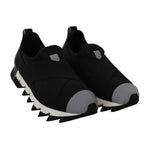Dolce & Gabbana Black Shark Neoprene Stretch Sneakers Shoes LA6453-36