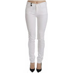 Dolce & Gabbana White Crystal Embellished Skinny Jeans
