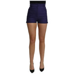 Dolce & Gabbana Dolce & Gabbana Blue High Waist Mini Hot Pants Cotton Shorts PAN70983-40 1728,67345645728,Blue,Clothing,Dolce & Gabbana,IT40|S,Material: 71% Cotton 29% Silk,New with tags,Shorts - Women - Clothing,Women,Women - Clothing