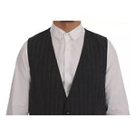 Dolce & Gabbana Gray Wool Stretch Gilet Waistcoat Vest SIG60334-52