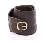 Dolce & Gabbana Brown D&G Leather Linnen Logo Belt