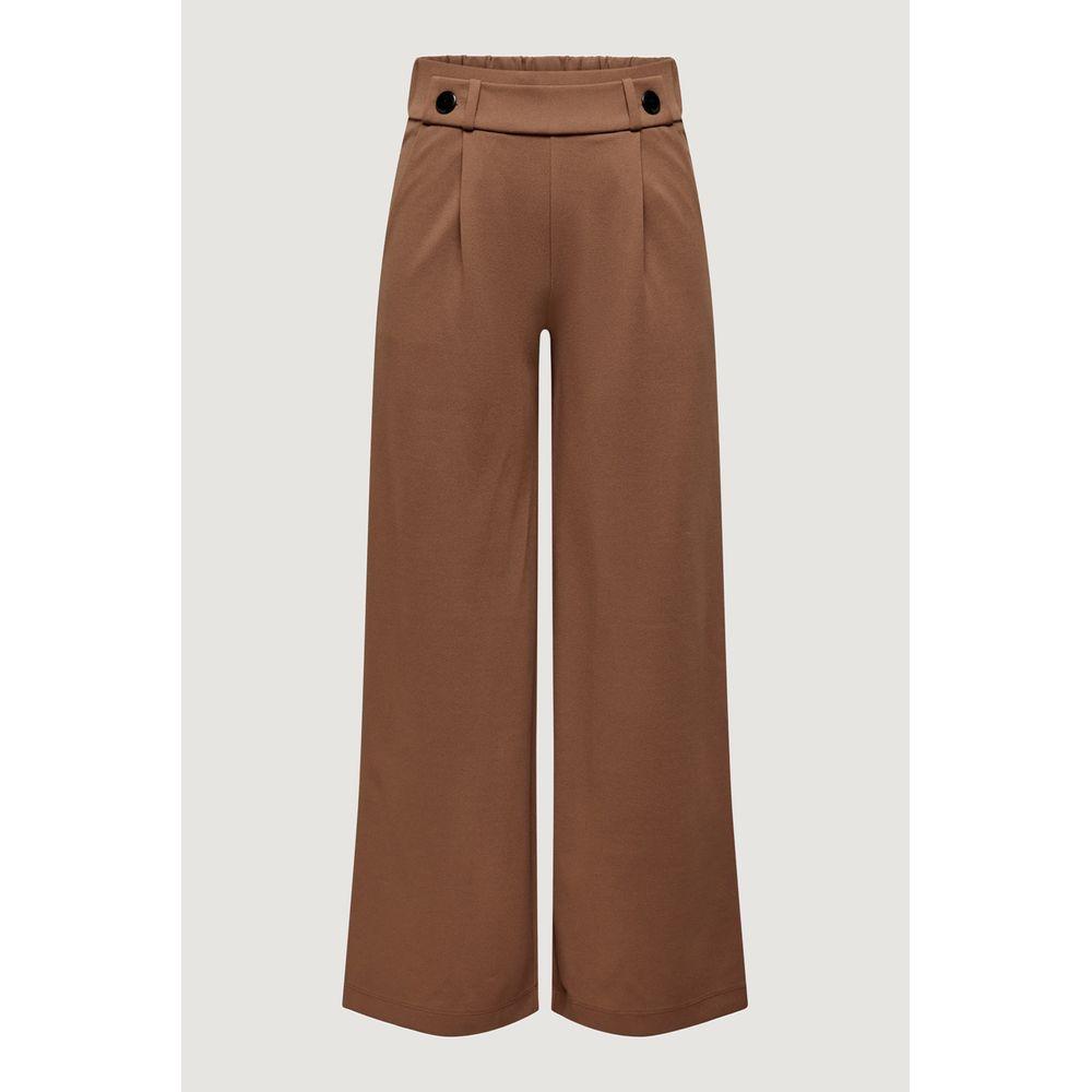 Jacqueline De Yong Brown Polyester Jeans & Pant Jacqueline De Yong Sienna