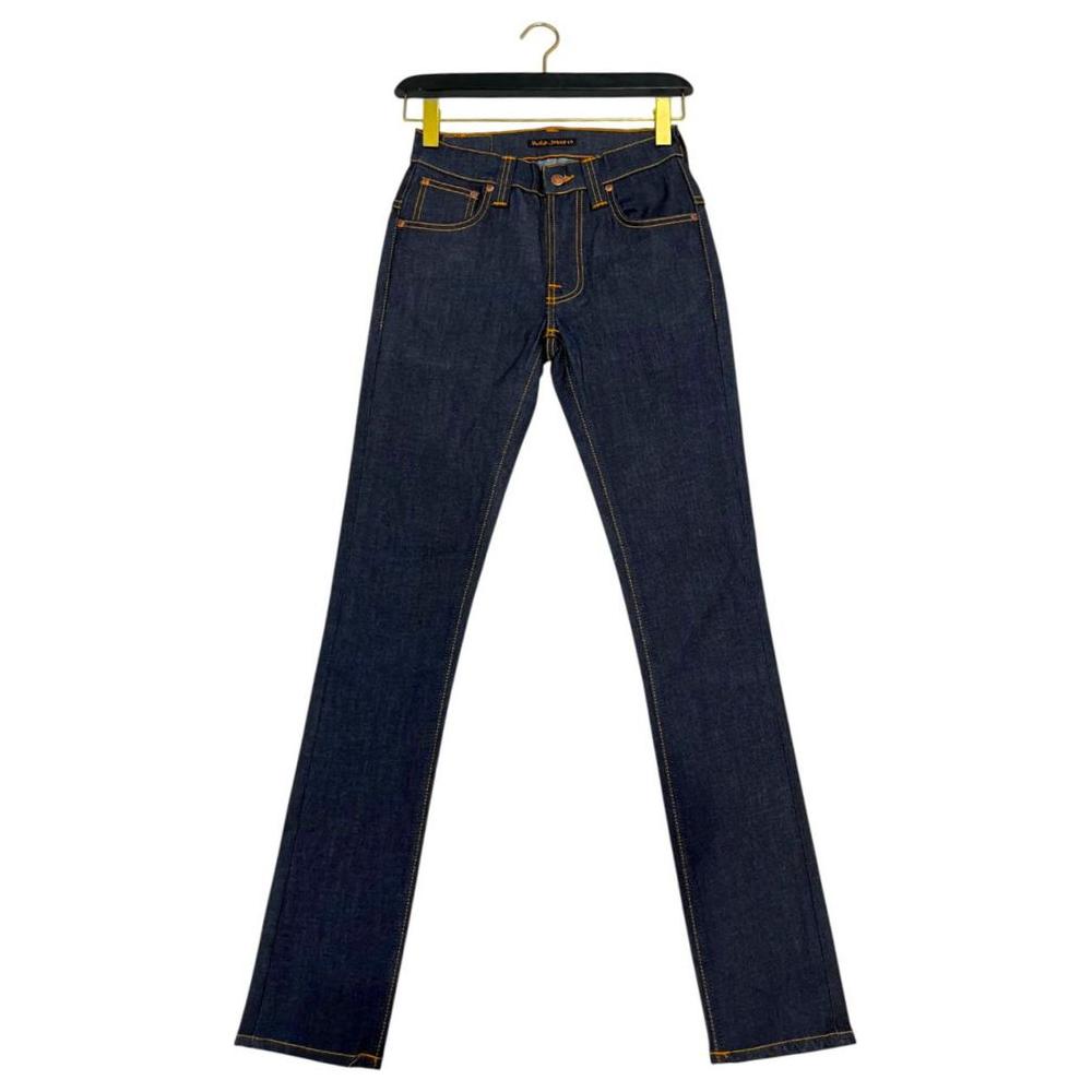 Nudie Jeans Blue Cotton Women Jeans Nudie Jeans Dark Slate Gray