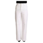 Dolce & Gabbana White MONICA Boot Cut Cotton Denim Jeans