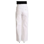 Dolce & Gabbana White MONICA Boot Cut Cotton Denim Jeans