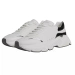 Dolce & Gabbana White Silver DAYMASTER Leather Sneakers Men Shoes MV1431-41