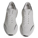 Dolce & Gabbana White Silver DAYMASTER Leather Sneakers Men Shoes MV1431-41