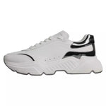 Dolce & Gabbana White Silver DAYMASTER Leather Sneakers Men Shoes MV1431-41